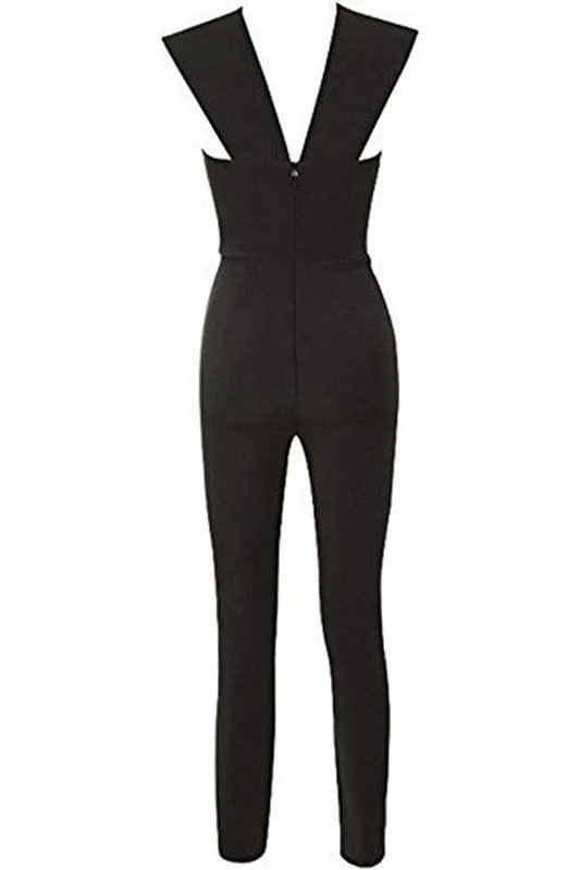 Pia Bandage Pants Jumpsuit - Classic Black - Image 3