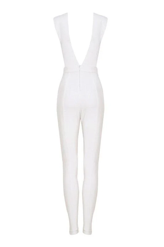 Pia Bandage Pants Jumpsuit - White Pearl - Image 3