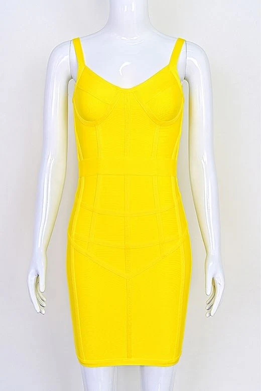 Pip Bandage Mini Dress - Sun Yellow - Image 10