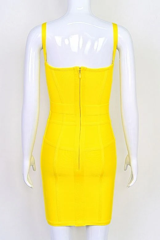 Pip Bandage Mini Dress - Sun Yellow - Image 11