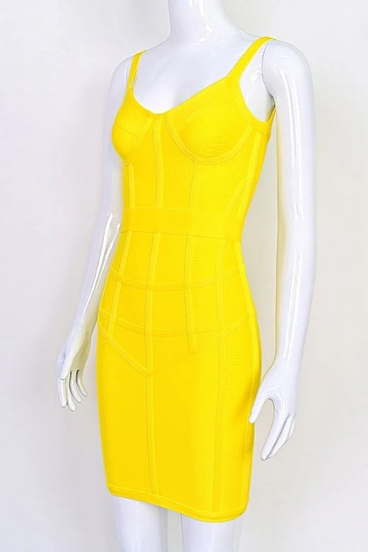 Pip Bandage Mini Dress - Sun Yellow - Image 12