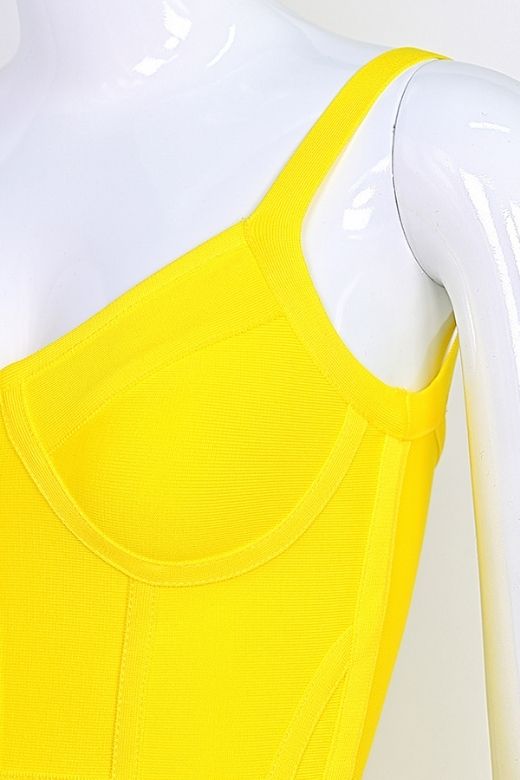 Pip Bandage Corset Dress - Sun Yellow - Image 11
