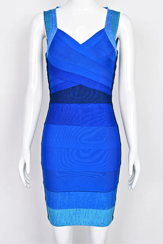 Portia Bandage Mini Dress - Royal Blue - Image 6