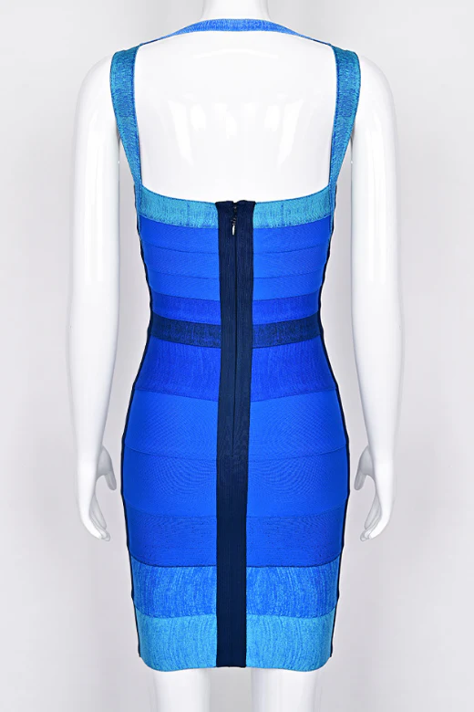 Portia Bandage Mini Dress - Royal Blue - Image 7