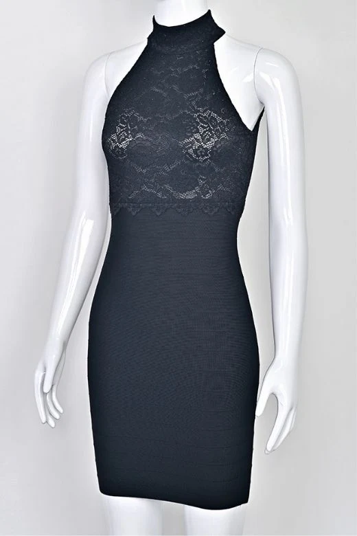 Quinn Bandage Mini Dress - Classic Black - Image 7
