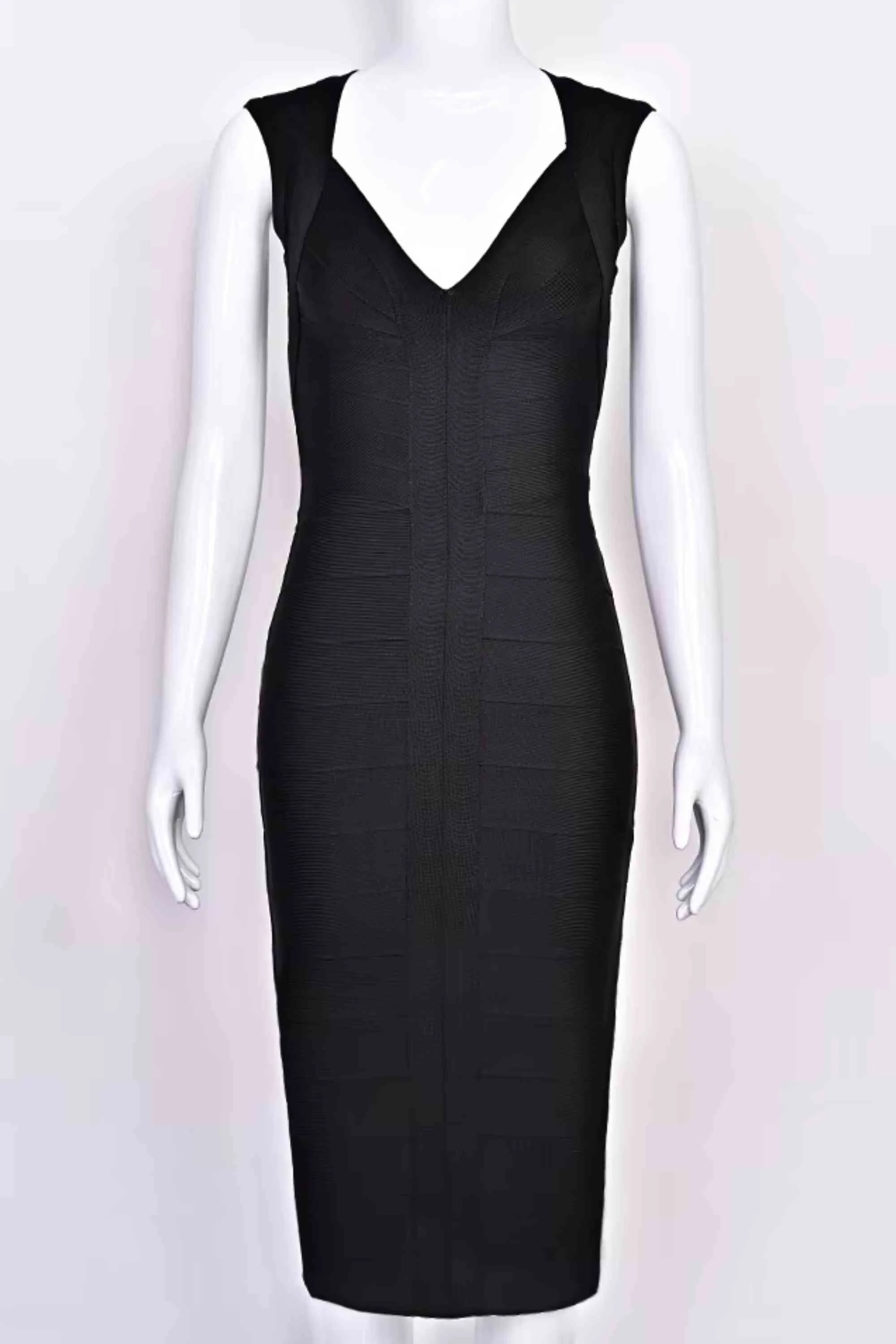 Sabrina Bandage Midi Dress - Classic Black - Image 5