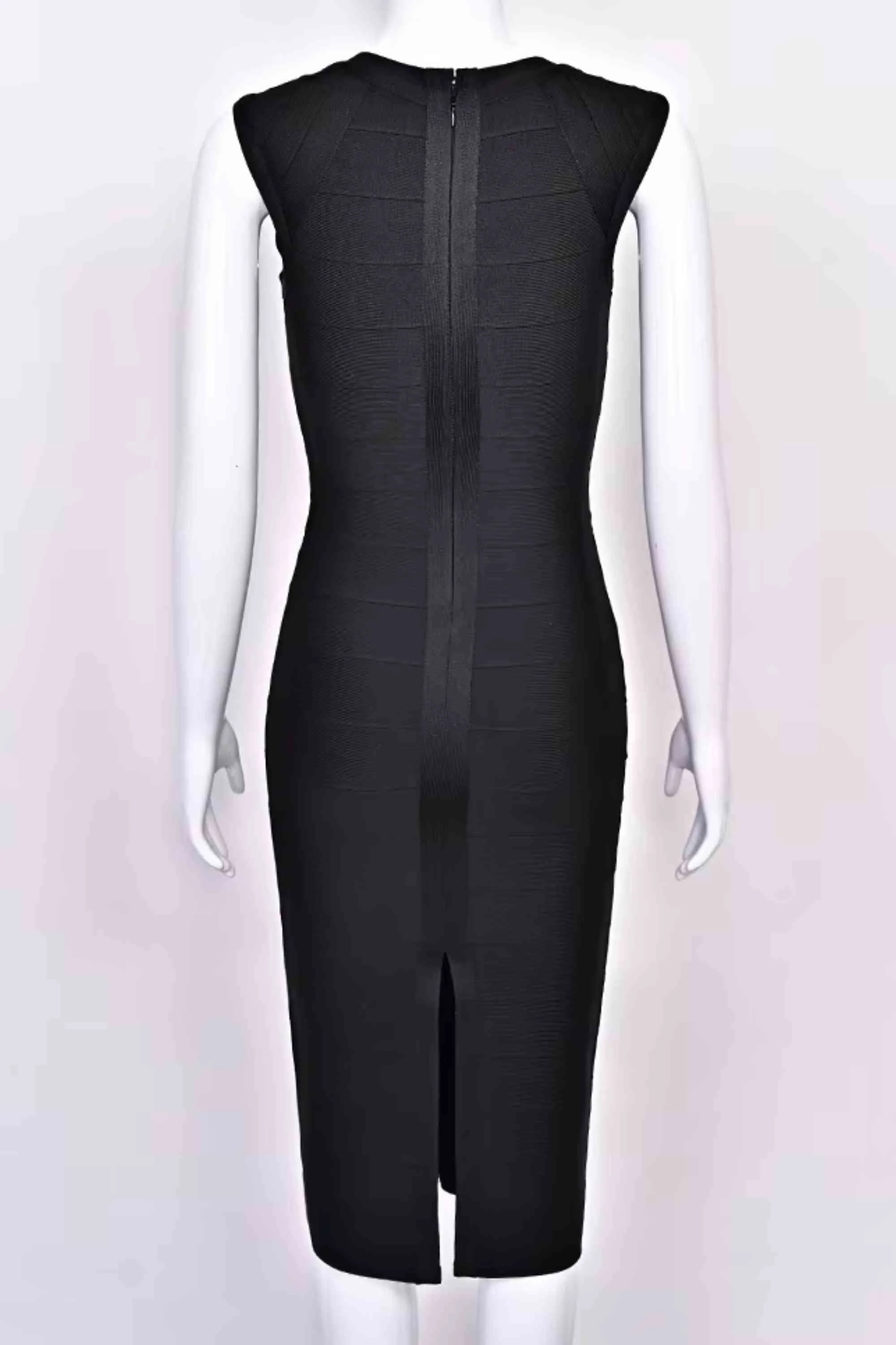 Sabrina Bandage Midi Dress - Classic Black - Image 6