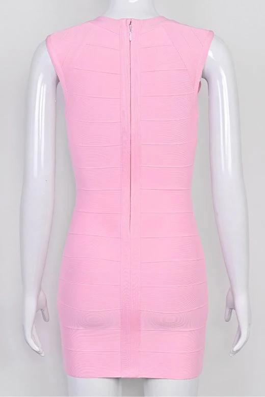 Sabrina Bandage Mini Dress - Dusty Pink - Image 9