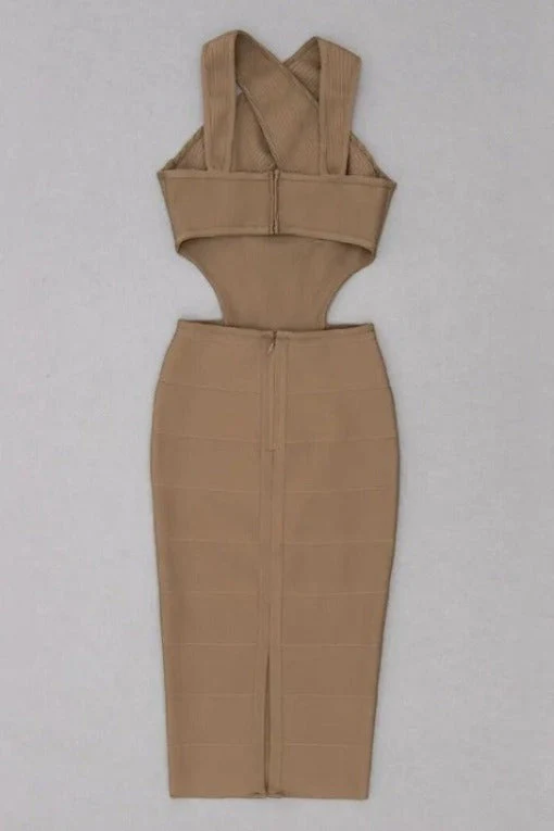 Sasha Bandage Midi Dress - Classic Black - Image 8