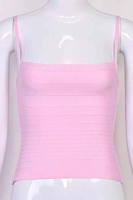 Scarlett Bandage Tank Top - Dusty Pink - Image 8