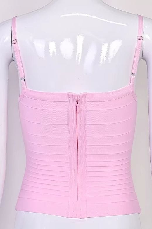 Scarlett Bandage Tank Top - Dusty Pink - Image 9