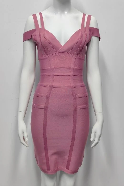 Sia Bandage Dress - Ballet Pink - Image 7
