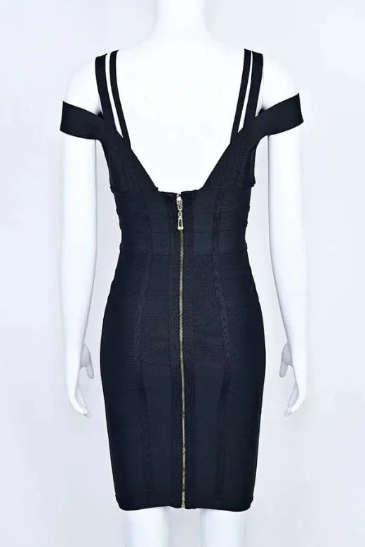 Sia Bandage Dress - Classic Black - Image 11