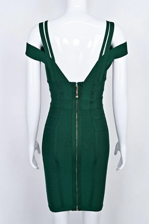 Sia Bandage Dress - Emerald Green - Image 10