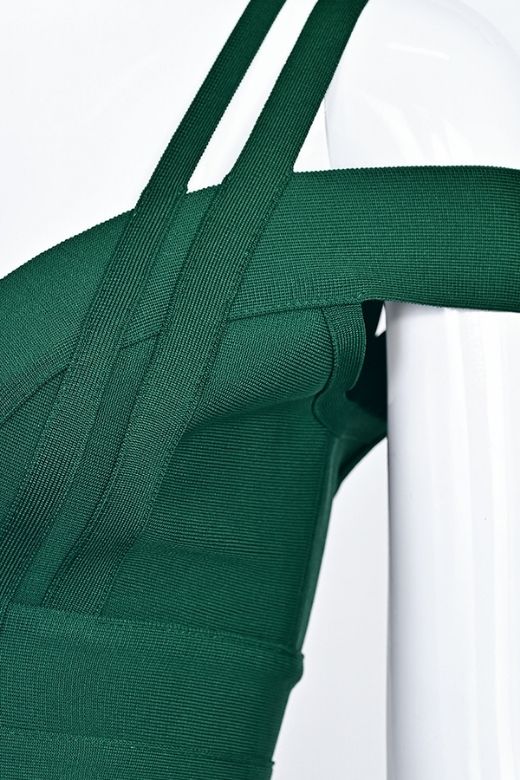 Sia Bandage Dress - Emerald Green - Image 8