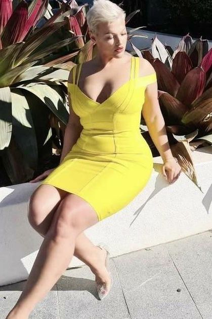 Sia Bandage Dress - White Pearl - Image 6