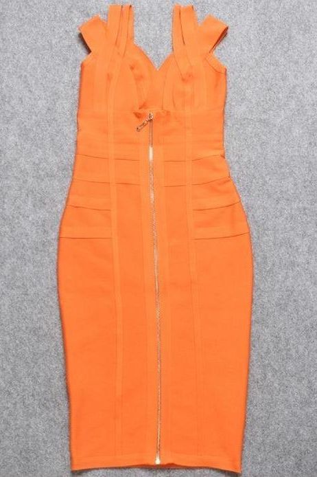 Sia Bandage Dress - Apricot Orange - Image 8