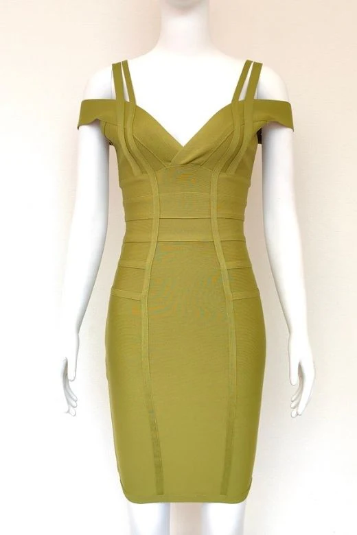 Sia Bandage Dress - Olive Green - Image 6