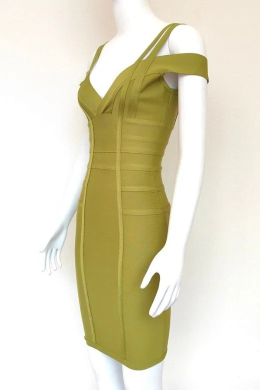 Sia Bandage Dress - Olive Green - Image 7