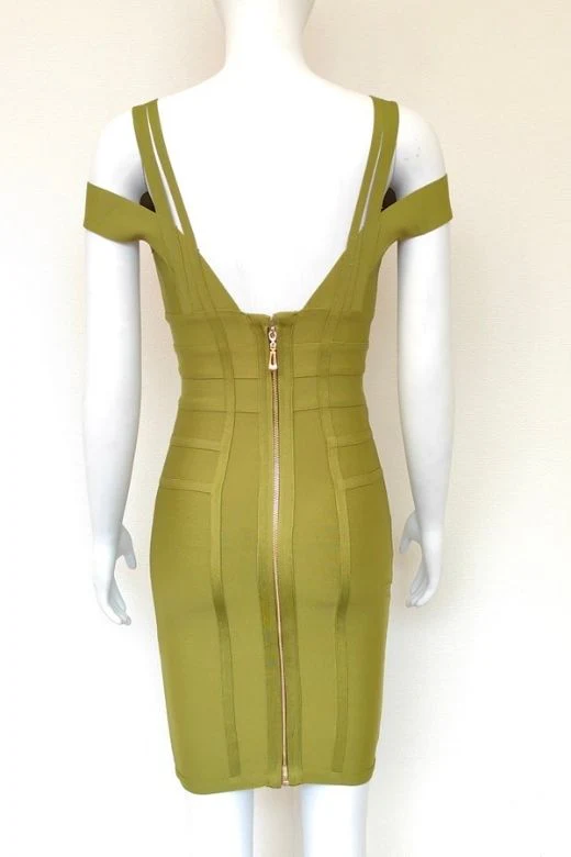Sia Bandage Dress - Olive Green - Image 9