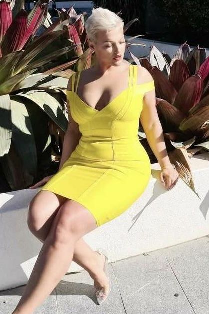 Sia Bandage Dress - Sun Yellow - Image 5