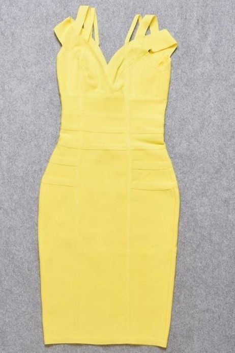 Sia Bandage Dress - Sun Yellow - Image 7