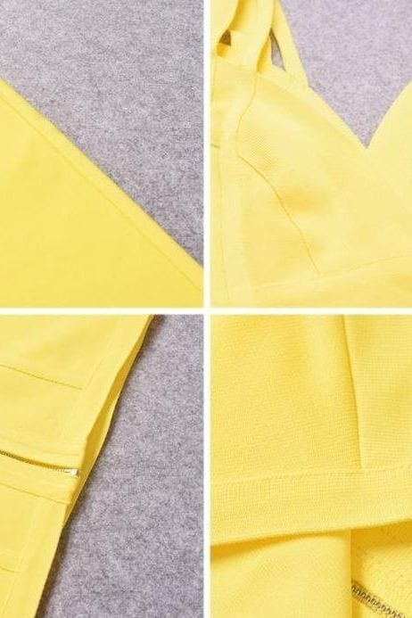 Sia Bandage Dress - Sun Yellow - Image 9