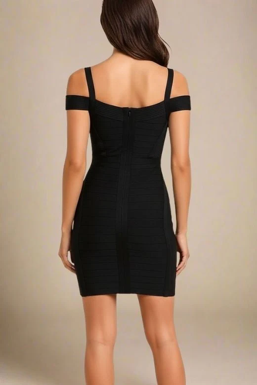 Sophia Bandage Mini Dress - Classic Black - Image 2