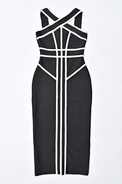 Suki Bandage Midi Dress - Classic Black - Image 9