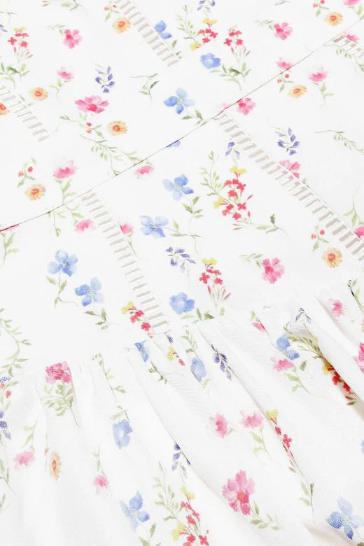 Tasmin Midi Dress - White Print - Image 11
