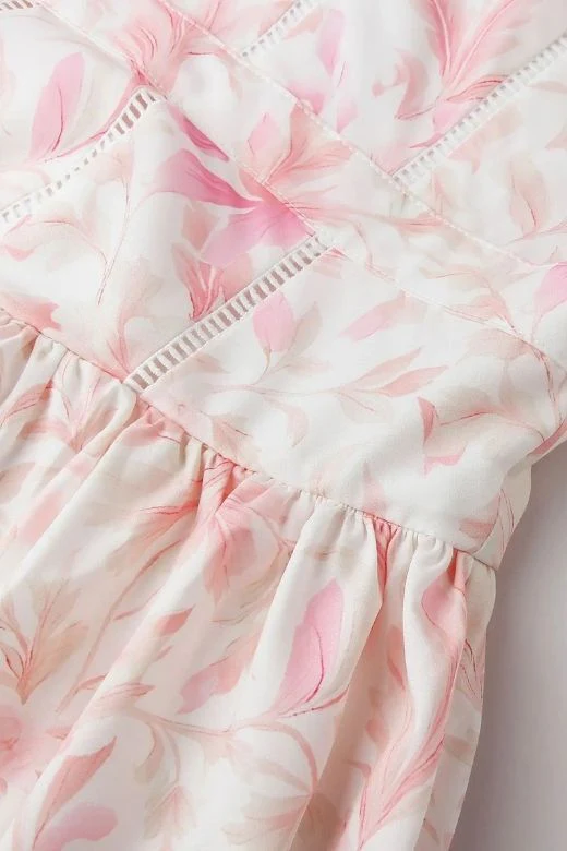 Tasmin Midi Dress - Pink Print - Image 9
