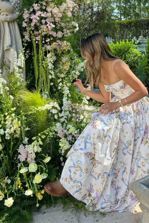 Tasmin Midi Dress - White Floral (Sale)
