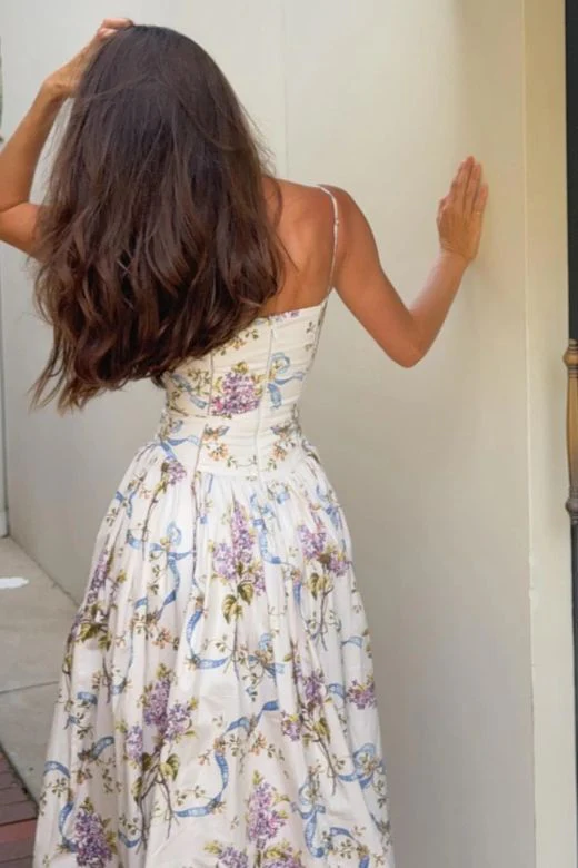 Tasmin Midi Dress - White Floral (Sale) - Image 7