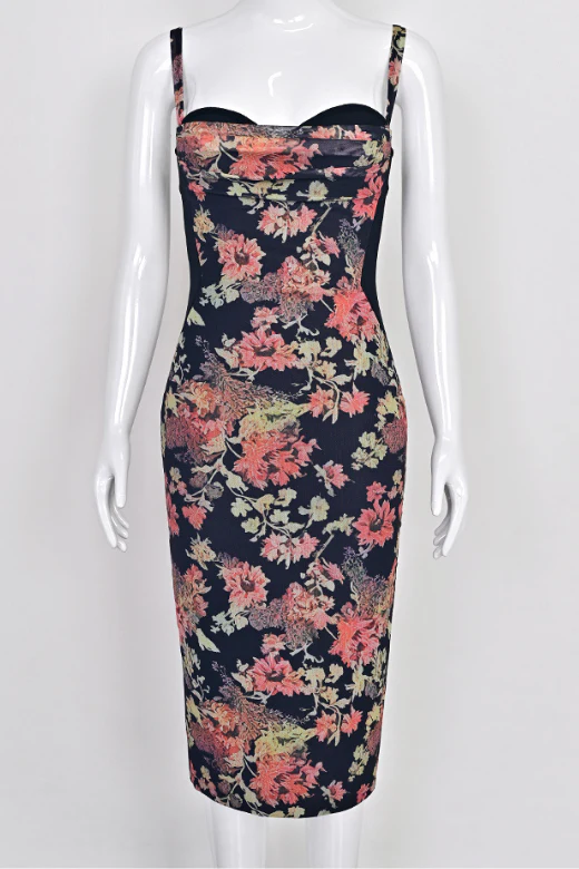 Tate Bodycon Wrap Dress - Classic Black - Image 5