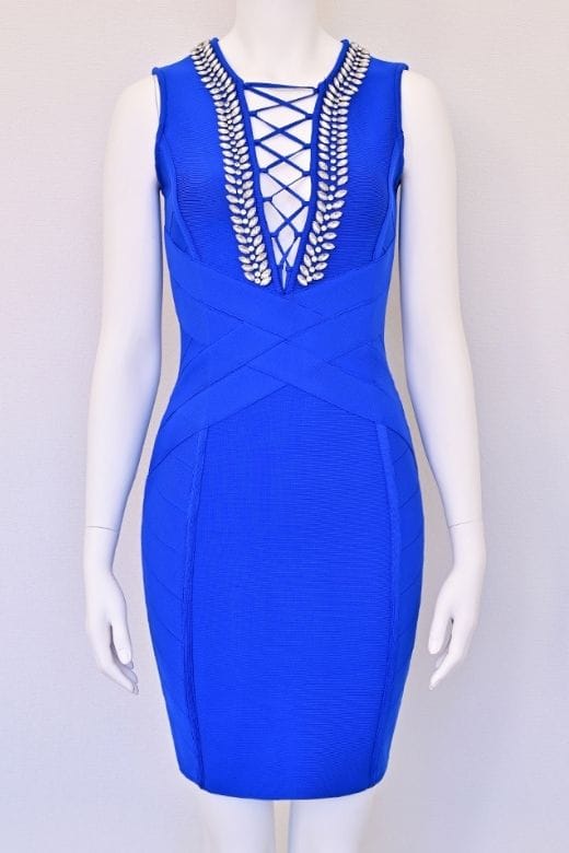 Vivian Bandage Dress - Royal Blue - Image 6