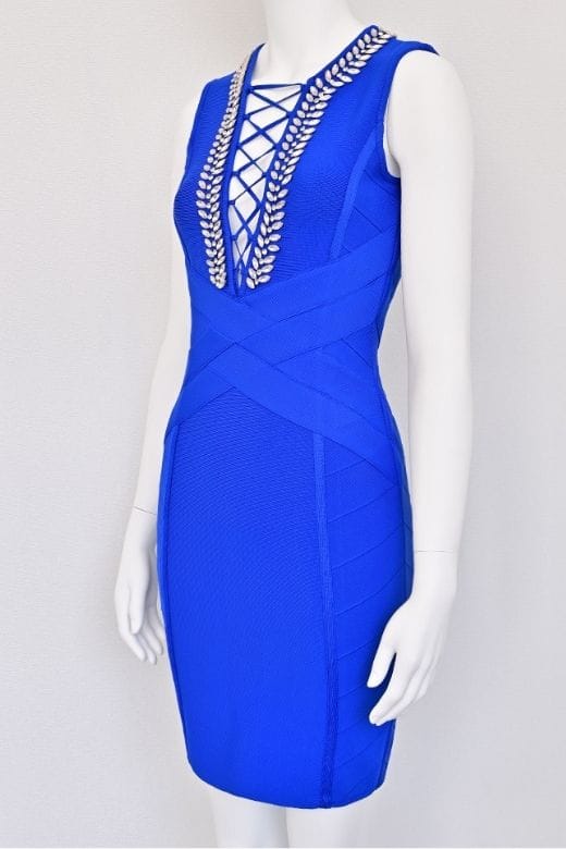 Vivian Bandage Dress - Royal Blue - Image 8