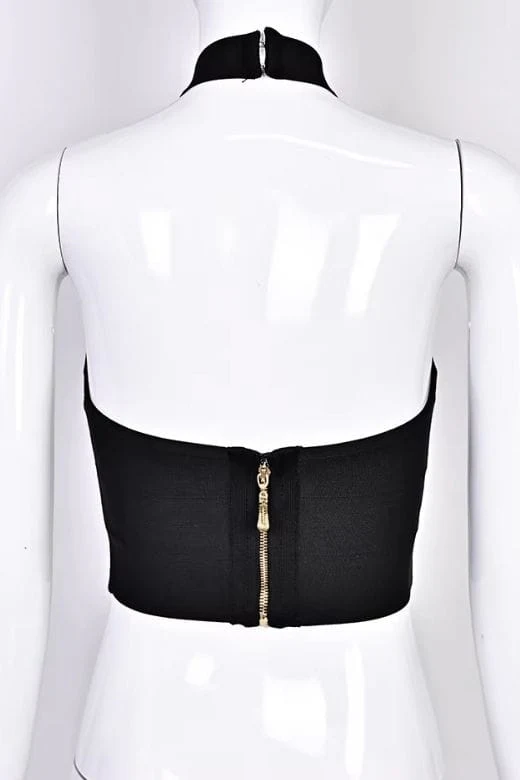 Willow Bandage Crop Top - Classic Black - Image 7