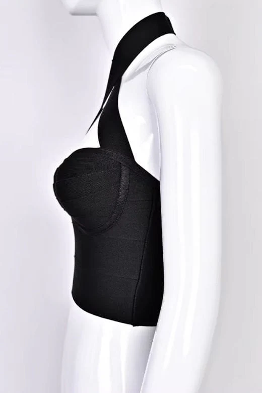 Willow Bandage Crop Top - Classic Black - Image 8
