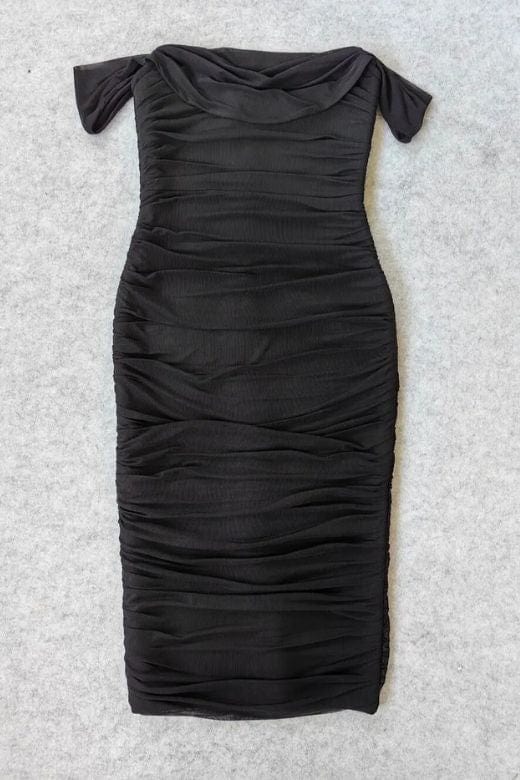 Zia Bodycon Wrap Dress - Classic Black - Image 9