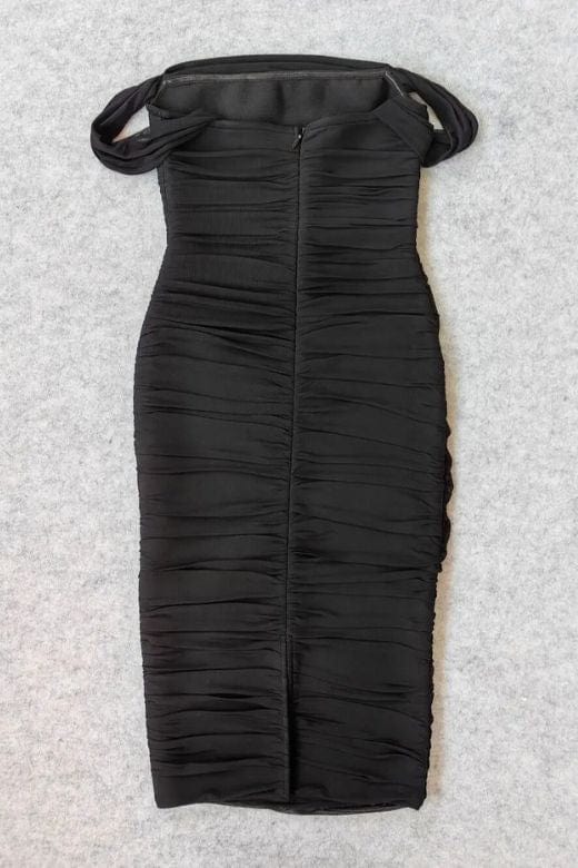 Zia Bodycon Wrap Dress - Classic Black - Image 10