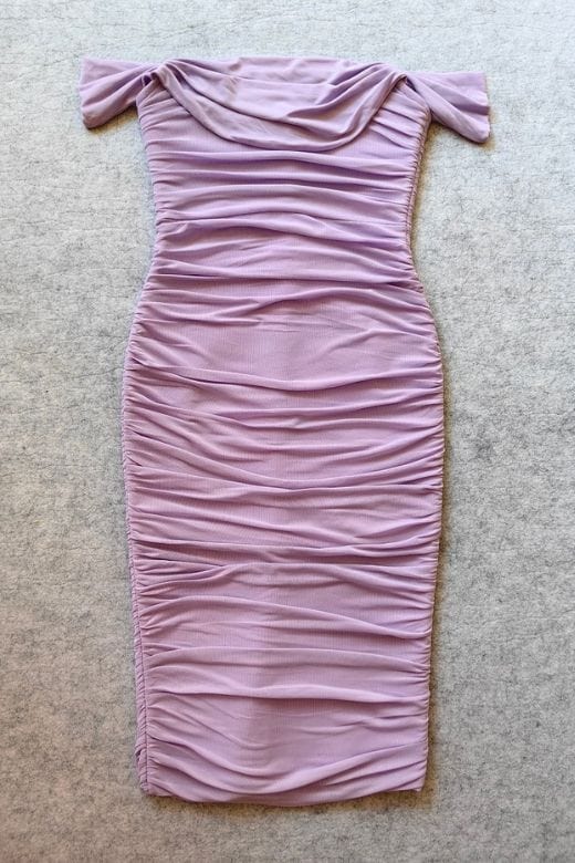 Zia Bodycon Wrap Dress - Violet Purple - Image 7