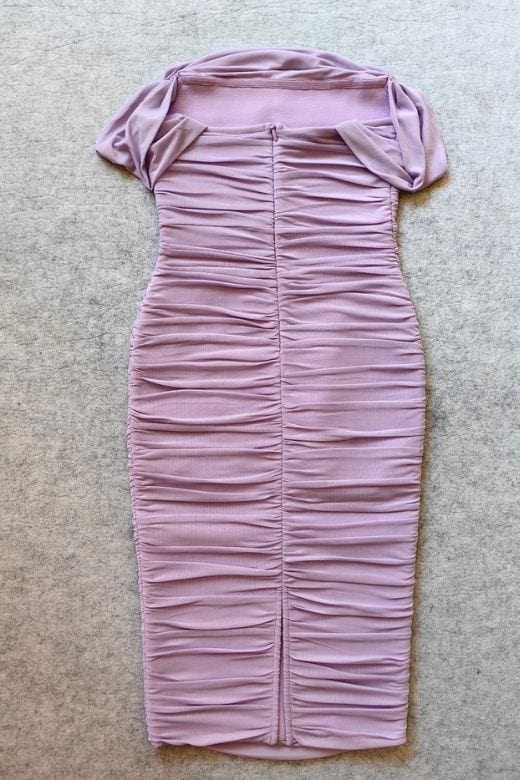 Zia Bodycon Wrap Dress - Violet Purple - Image 8